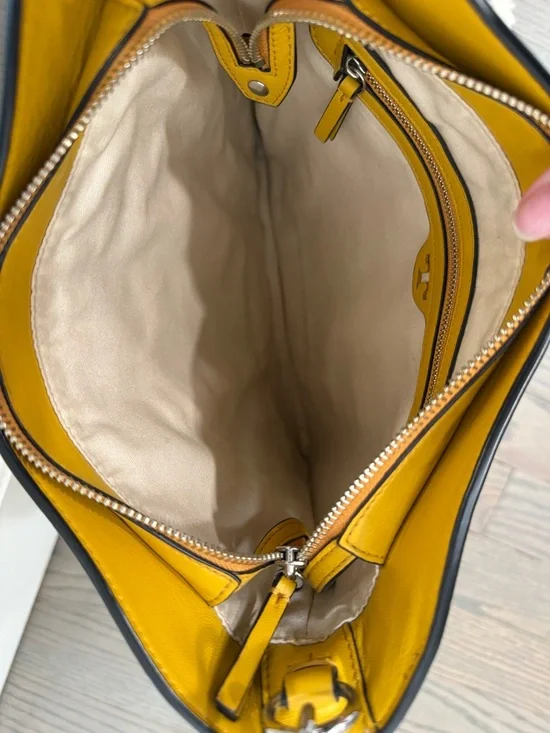 Tory Burch Moto Swingpack Mustard Yellow Leather - Picture 9 of 16